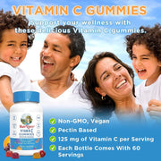 Vitamina C en gomitas (60 gomitas) / Vitamin C Gummies, Cherry Orange & Grape, (60t)