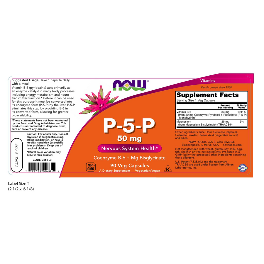 P-5-P 50 mg (90 Veg Capsules)