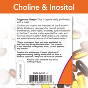 Colina e inositol 500 mg (100 VegCaps)/ Choline & Inositol 500 mg