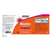 Biotina 5000 mcg (60 Veg Caps) / Biotin 5,000 mcg