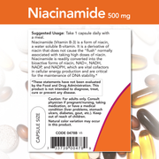 Niacinamide (B-3) 500 mg (100 Veg Caps)/ Niacinamida (B-3) 500 mg