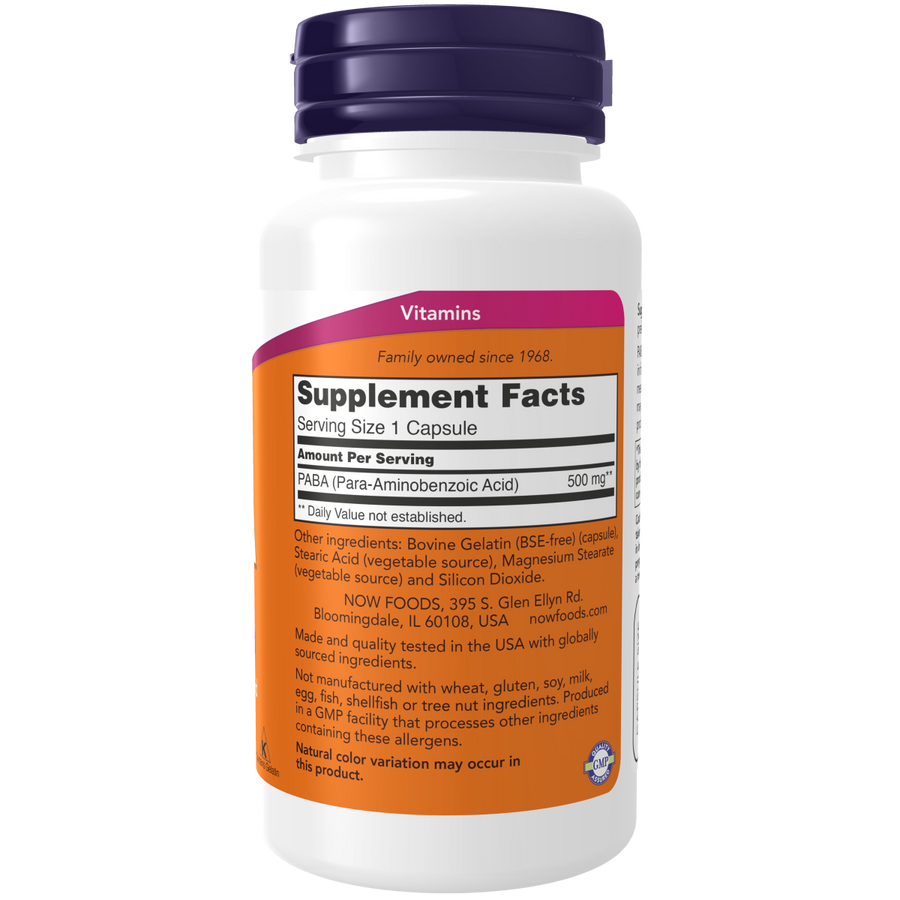 PABA 500 mg 100 Capsules