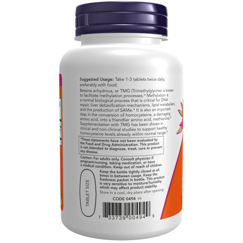 TMG Betaína 1.000 mg (100 TAB) /TMG Betaine 1,000 mg Tablet