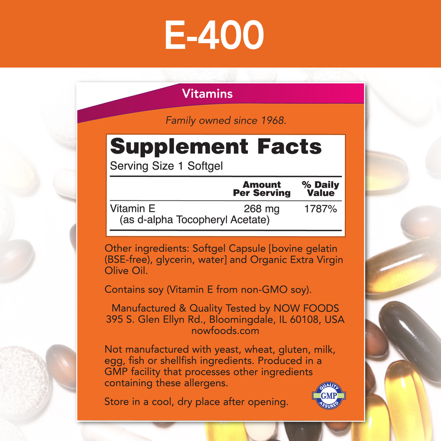 Vitamina E 400 IU (100 SFG) / Vitamin E-400 IU (100 SG)