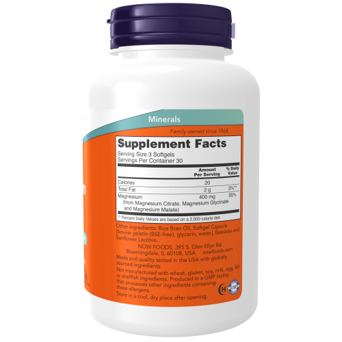 Citrato de Magnesio 400mg (90 softgels) /Magnesium Citrate (Softgels)