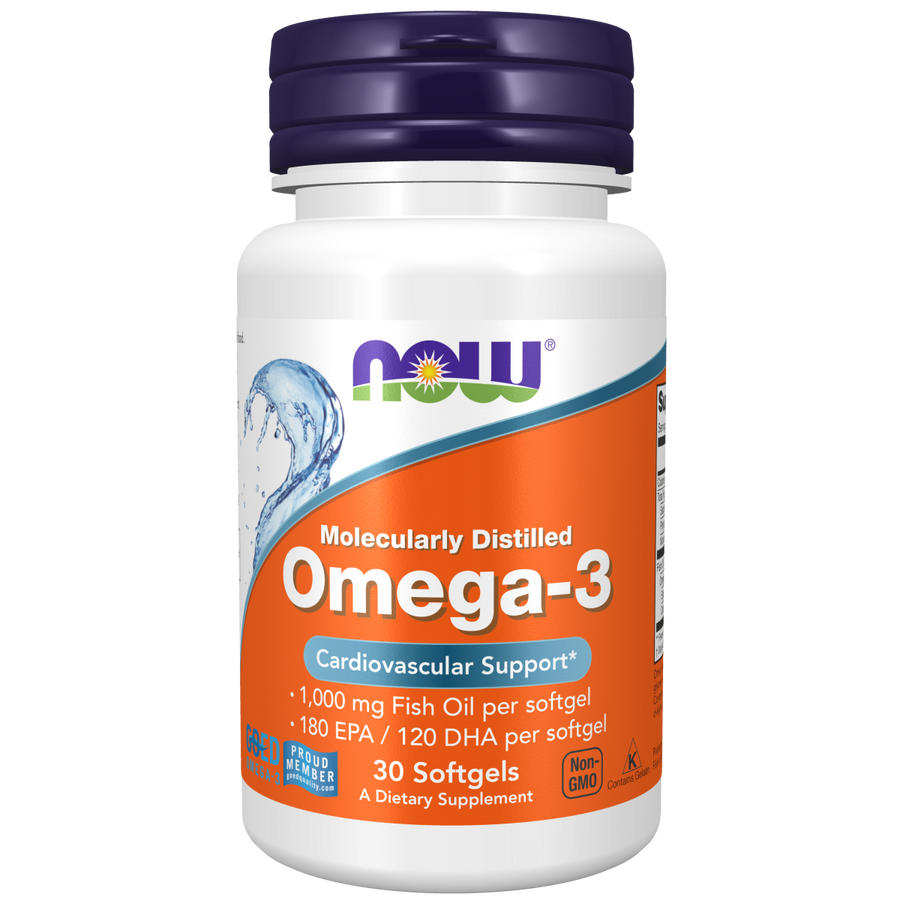 Omega-3 destilada molecularmente (30 Softgels) /Omega-3, Molecularly Distilled Softgels