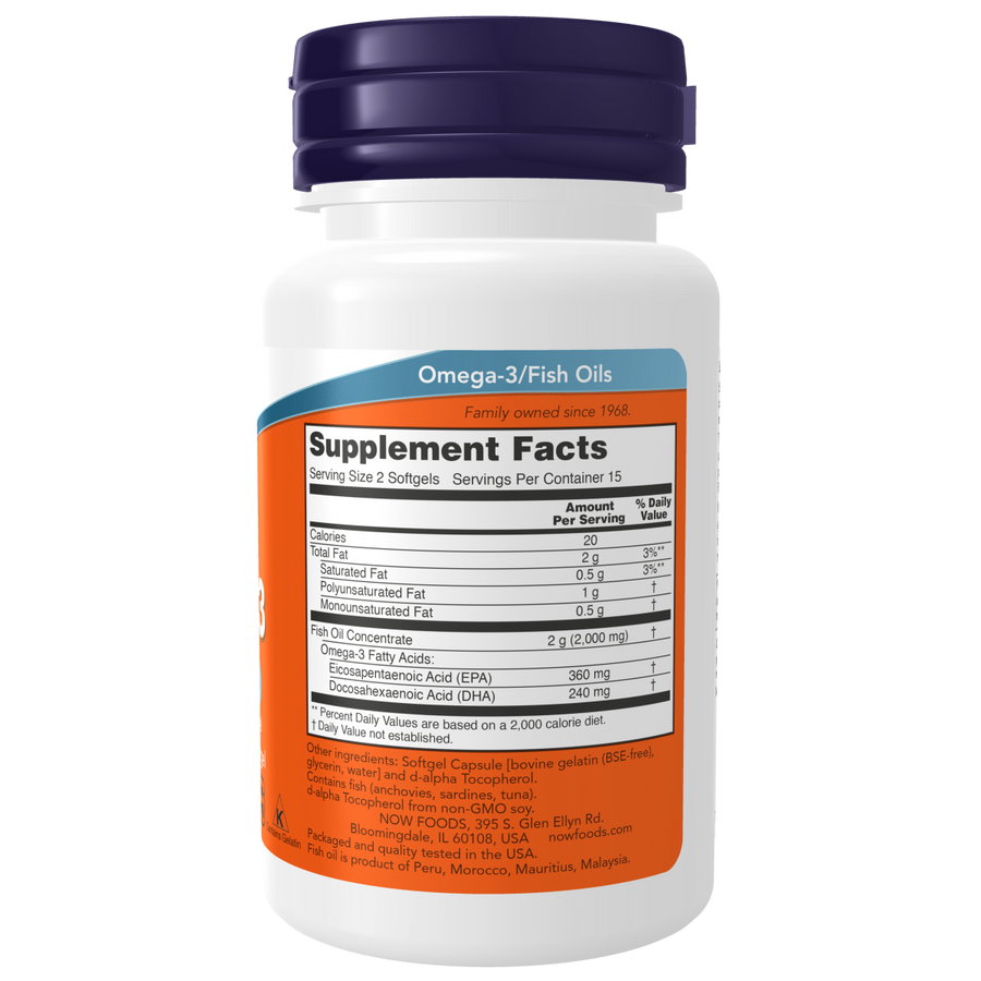 Omega-3 destilada molecularmente (30 Softgels) /Omega-3, Molecularly Distilled Softgels