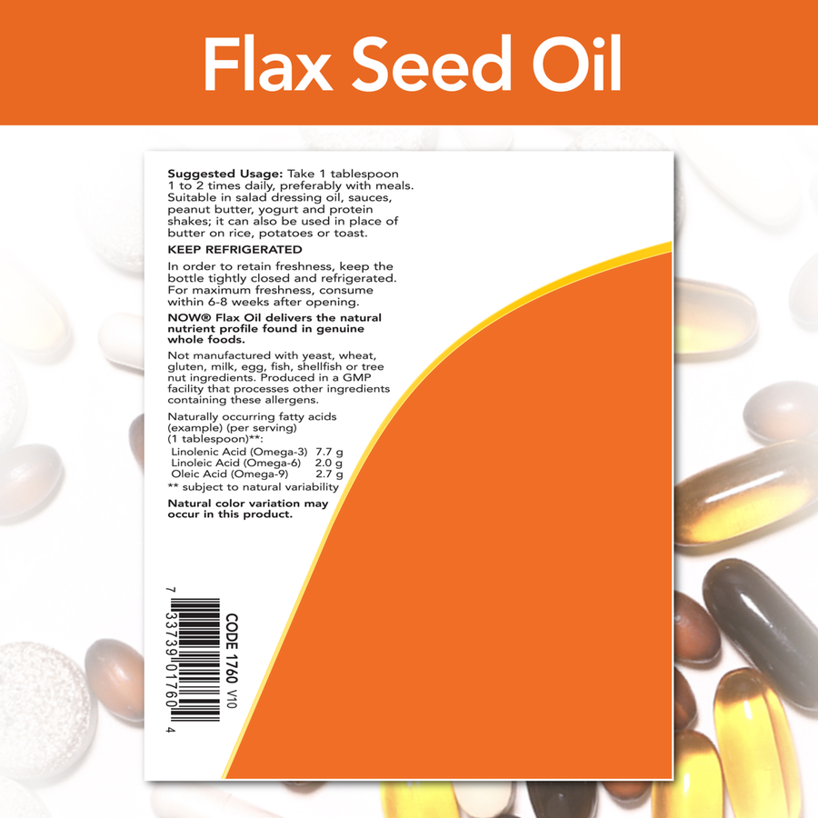 Aceite liquido de semilla de lino orgánico (12 fl. onz ) /Flax Seed Oil Liquid, Organic