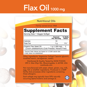 Aceite de linaza vegano 1000mg (120 Veg Caps) / Flax Oil Vegan Formula