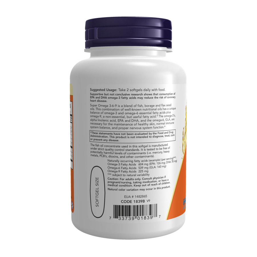 Super Omega 3-6-9 1200 mg (90 softgels)