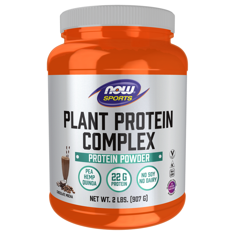 Complejo de Proteínas Vegetales, Chocolate Moca en Polvo 907gr (2 LB) /Plant Protein Complex, Chocolate Mocha