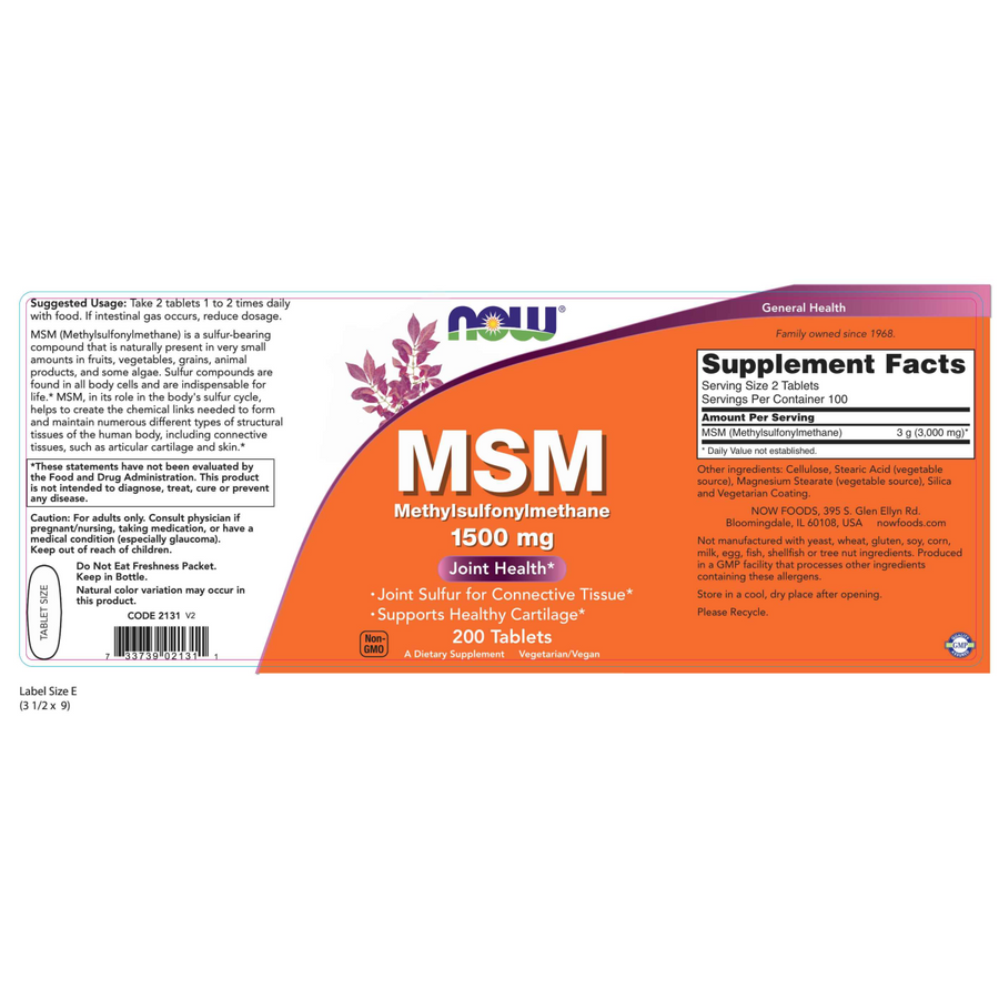 MSM 1500 mg (200 TAB)