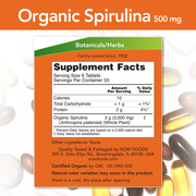 Espirulina 500 mg, orgánica(200Tab) / Spirulina 500 mg, Organic