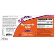 Ácido hialurónico 50mg con MSM (120 Veg Caps) / Hyaluronic Acid with MSM