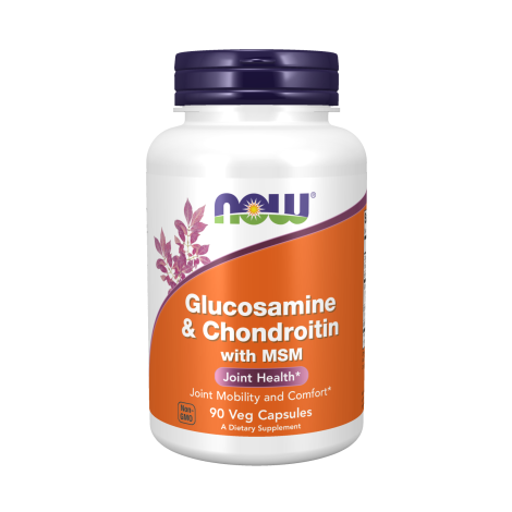 Glucosamina, Condroitina y MSM 90 Vegcaps / Glucosamine 1100mg & Chondroitin 1200mg with MSM 300mg