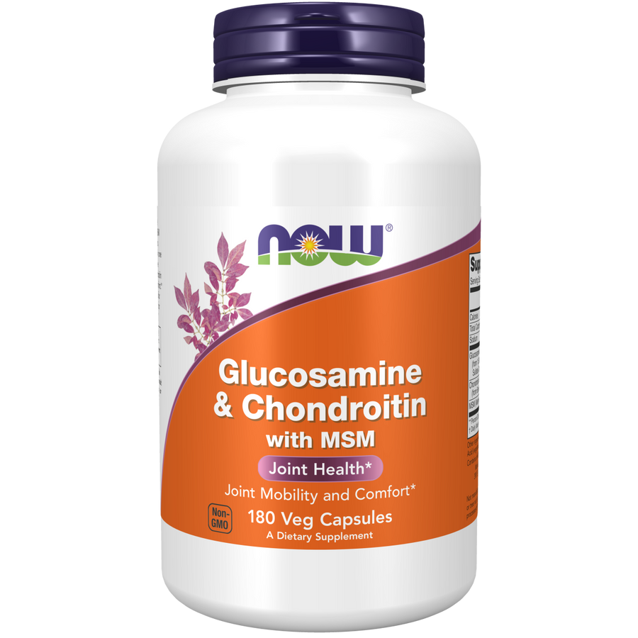 Glucosamina 1.1g y Condroitina 1.2g con MSM (180 Veg Caps) /Glucosamine & Chondroitin with MSM