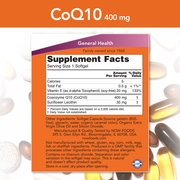 CoQ10 400 mg (30 Softgels) capsulas blandas