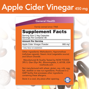 Vinagre de Manzana 450mg (180Veg Caps) / Apple Cider Vinegar 450 mg