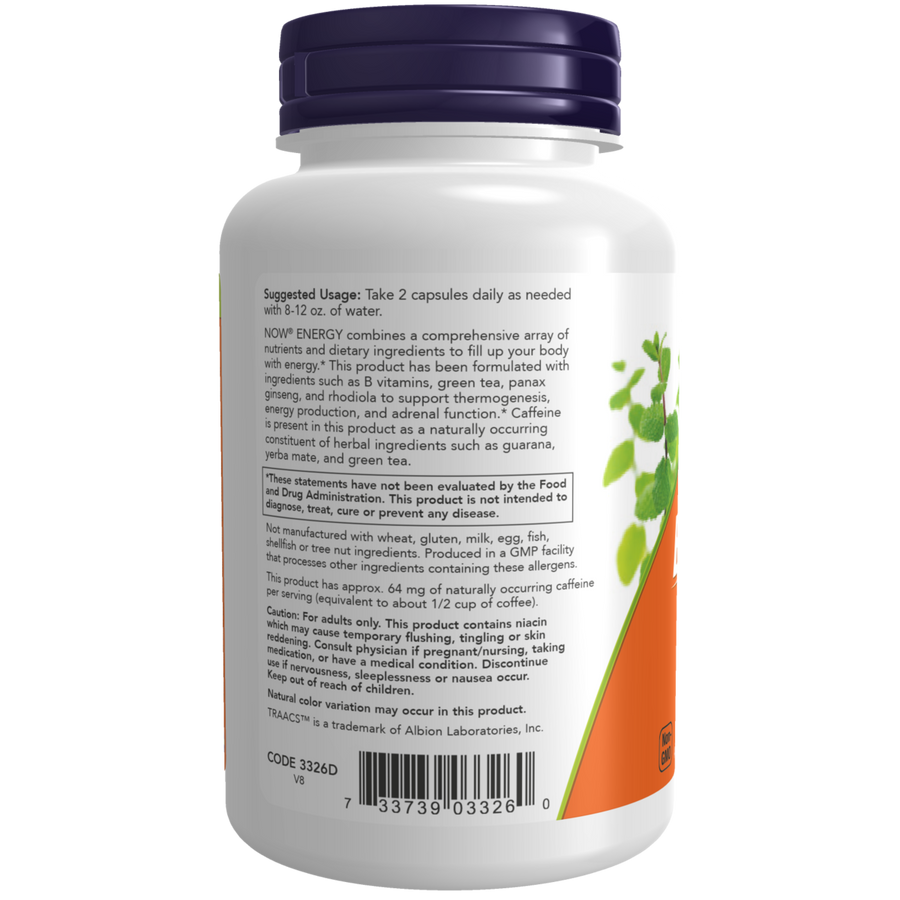 Energy Metabolic and Adrenal Support. (90 Veg Capsules) / Metabolismo y Soporte Adrenal