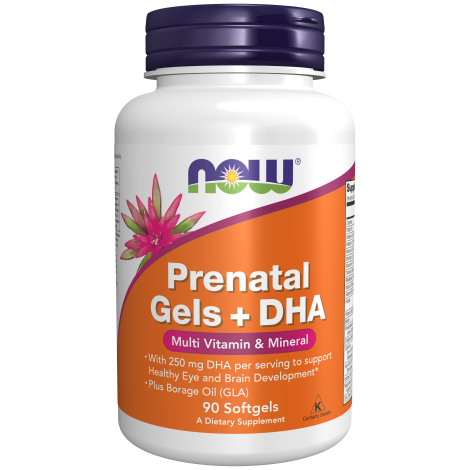 Geles prenatales + cápsulas blandas de DHA (90 Softgels) / Prenatal Gels + DHA