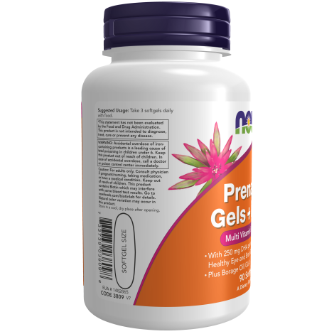 Geles prenatales + cápsulas blandas de DHA (90 Softgels) / Prenatal Gels + DHA