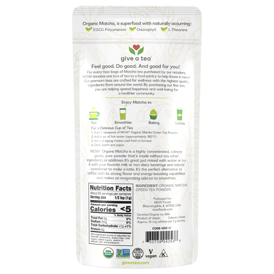Té Verde Matcha en Polvo, Orgánico (85 g) / Matcha Green Tea Powder, Organic 3 oz