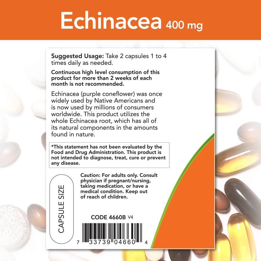 Equinácea 400 mg (100 Veg Caps) / Echinacea 400 mg