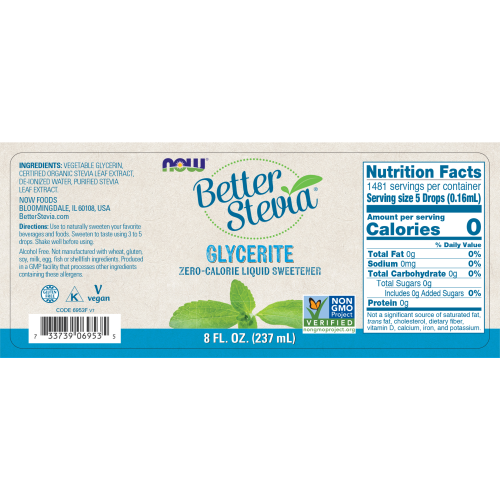 BetterStevia® Líquido, Glicerita (8fl oz) / Liquid, Glycerite