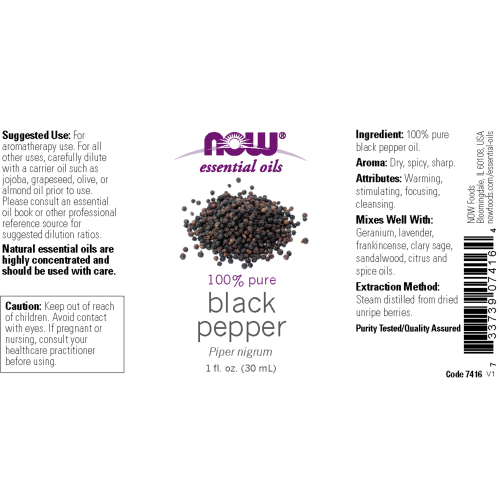 Aceite de Pimienta Negra 1 fl. oz /Black Pepper Oil