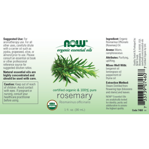 Aceite de Romero Orgánico (1 fl. oz/ 30ml) / Rosemary Oil, Organic