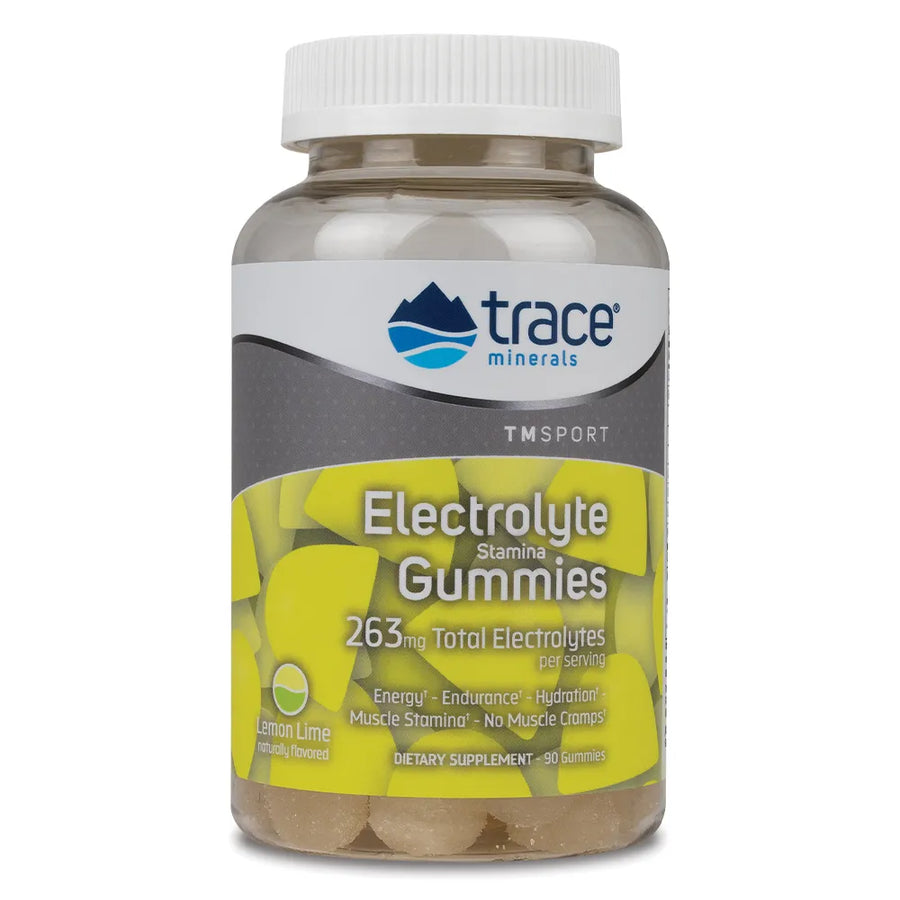 Electrolyte Stamina Gummies 263mg - Lemon Lime (90)/ 90 Gomitas de Resistencia Electrolitos - Lima limón