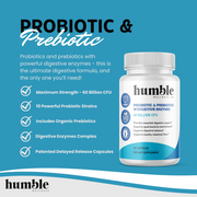 Probiótico y Prebiótico de Máxima Fuerza con Enzimas Digestivas (30 caps)/Maximum Strength Probiotic & Prebiotic with Digestive Enzymes