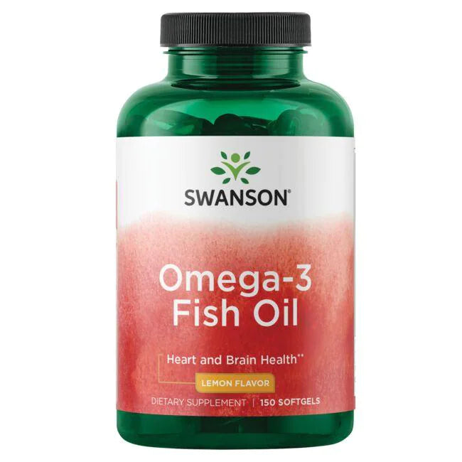 Swanson Premium - Aceite de pescado con Omega-3 con sabor a limón 150softgels