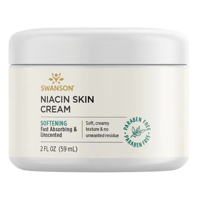 Swanson Premium - Crema para la piel con niacina 96 % natural 2oz (59ml)