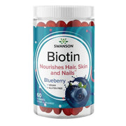 Biotina en gomitas sabor arandano (60 gomitas) / Biotin gummies blueberry (60 gummies)