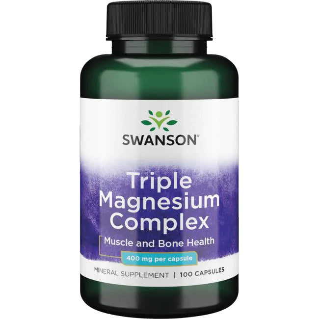 Complejo Triple de Magnesio 400mg (100 caps) / Triple Magnesium Complex 400mg (100 caps)