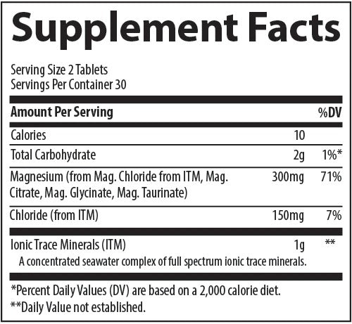 Magnesio en tabletas 300 mg (60 tabs) / Magnesium tablets 300mg (60 tabs)