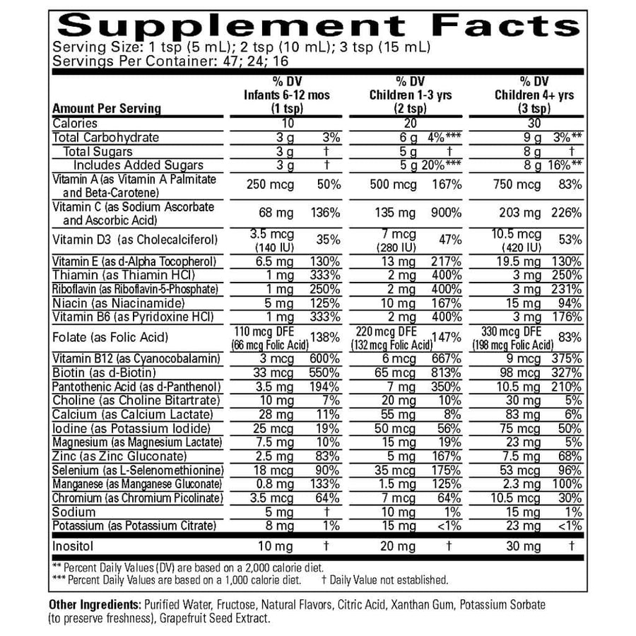 Multivitaminas y minerales para niños (237 ml) / Multi Vitamin & Mineral (8oz)