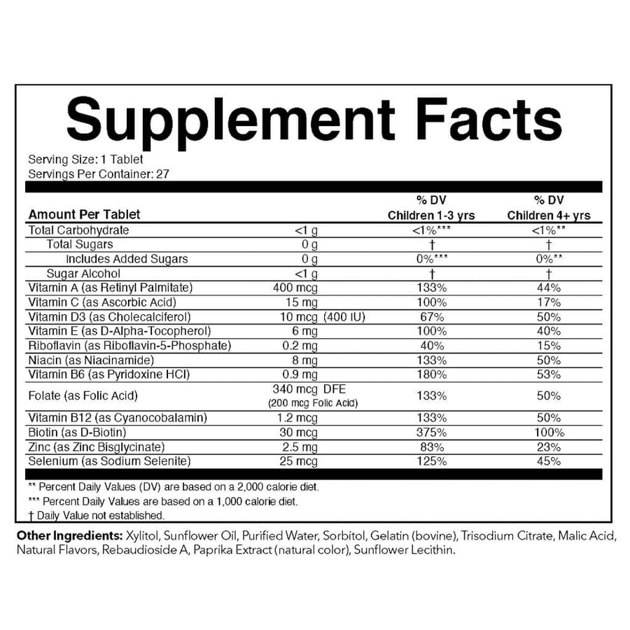 Multivitaminas en Gomitas (27 tabletas) / Multi Vitamin SoftChew Gummies (27 Count)