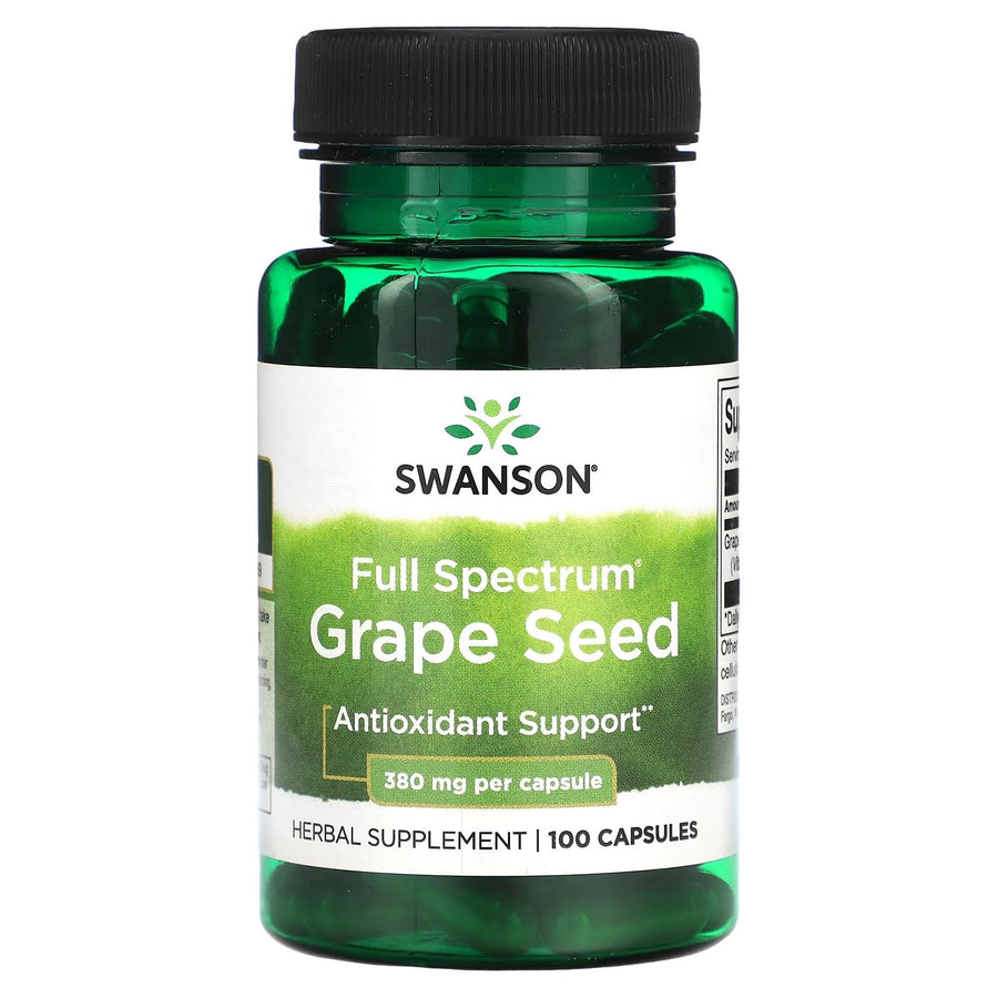 Semilla de uva de espectro completo 380 mg (100 caps) / Full spectrum grape seed 380 mg (100 caps)