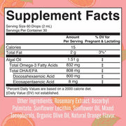 Gotas líquidas de omega-3 prenatales y posnatales (60 ml) / Prenatal Postnatal Omega-3 Drops, Orange (2 oz)