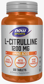 L-citrulina, tabletas extra fuertes 1200 mg / L-citrulline 1200 mg (120 tabs) NOW