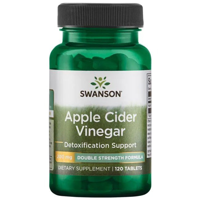 vinagre de sidra de manzana (200 mg) 120 tabs / Apple Cider Vinegar - Double Strength (200 mg) 120 tabs