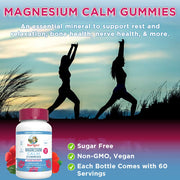 Magnesio en Gomitas, 60 gomitas / Adult Magnesium Calm Gummies 60 ct