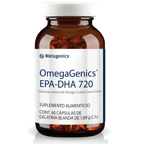 OmegaGenics EPA-DHA 720 - 1.69g - 60 Cápsulas Blandas