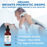 Probiótico Líquido para Bebés Orgánicos (30ml) / Infant Probiotic Drops, Unflavored, Org, 1 oz