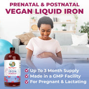 Hierro líquido prenatal y posnatal (473ml) / Prenatal Postnatal Iron Liquid, Berry (16oz)
