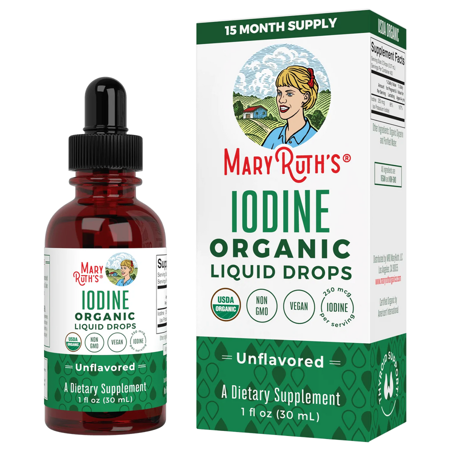 Gotas líquidas de yodo naciente (30ml) / Iodine Drops, Unflavored, Org, 1 oz